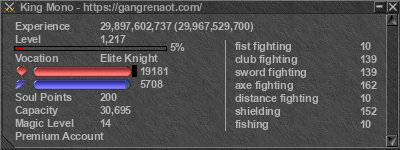 Signature for player King Mono