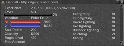 Signature for player Gandalf