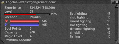 Signature for player Legolas