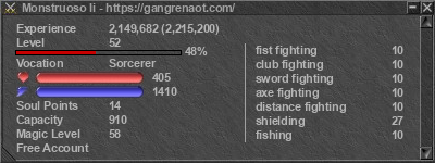 Signature for player Monstruoso Ii